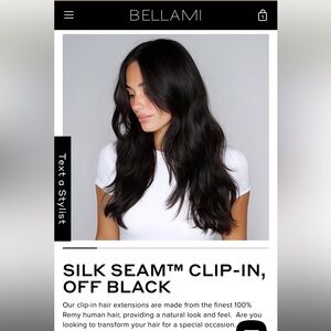 BELLAMI Silk Seam 240g 22” Off Black (1B) Hair Extensions